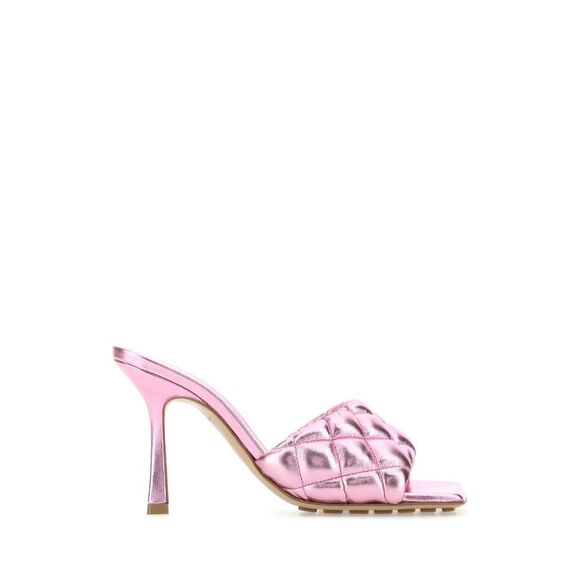 BOTTEGA VENETA Shoes - Bottega Veneta Women Pink Nappa Leather Padded Sandals